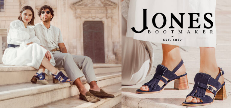 Image shows spring summer 2023 collection photos from Jones Bootmaker