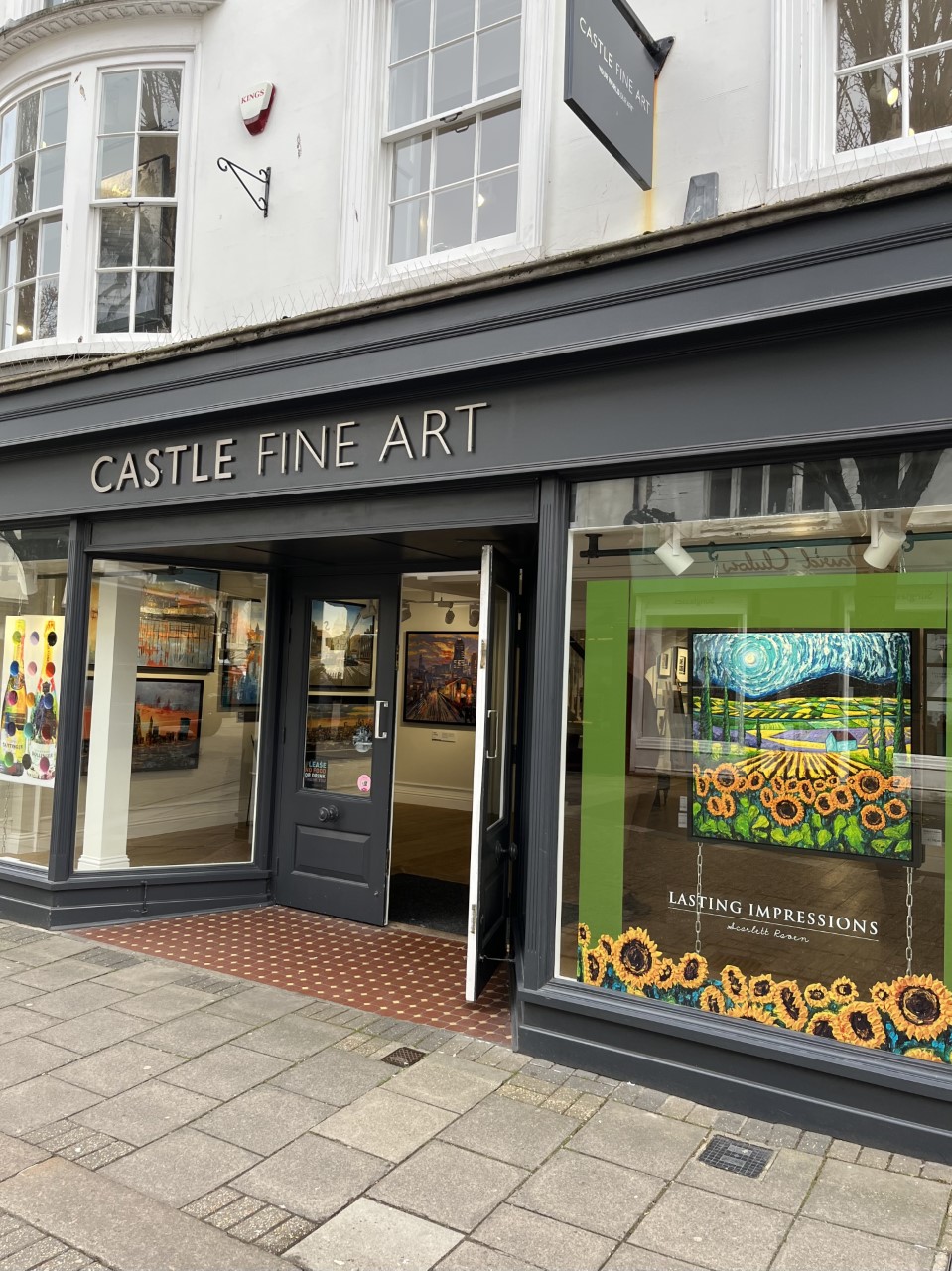 Image shows store front of Castle Fine Art in Brighton, East Street