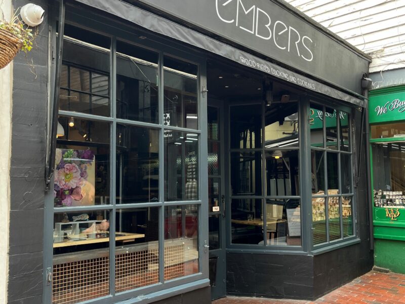 Image shows exterior shot of Embers in Meeting House Ln, Brighton
