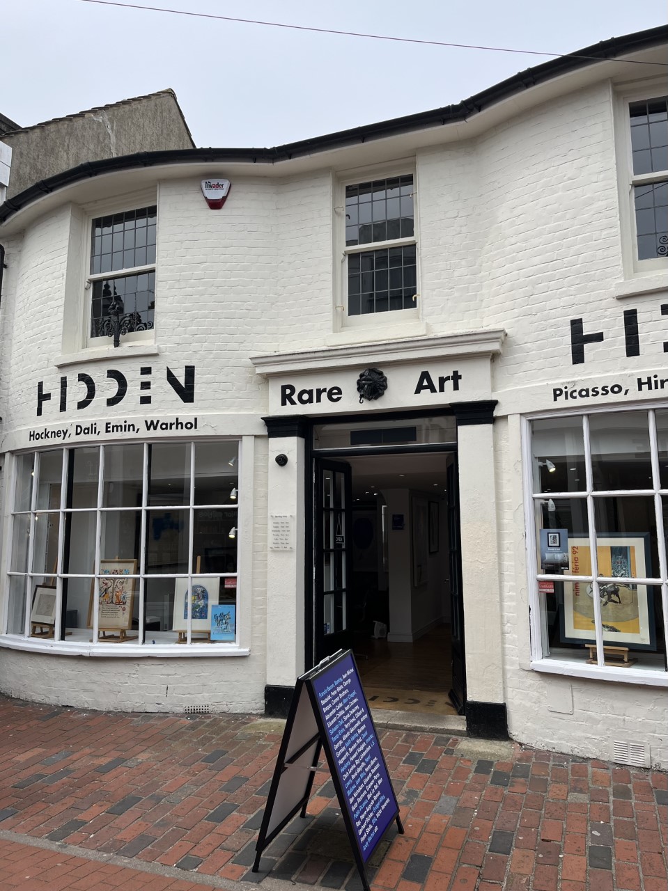 Image shows front of Hidden Gallery in Brighton's North Laine