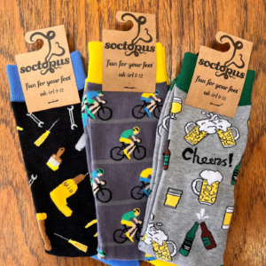 Image shows Soctopus Father's Day design socks