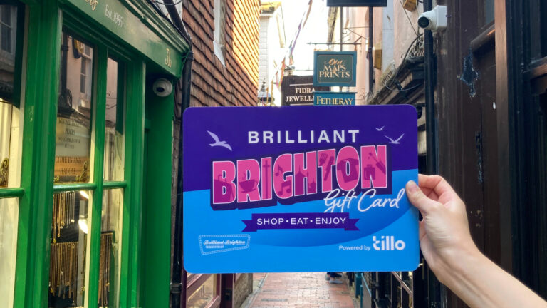 Brighton gift card a perfect Brighton mother's day gift in The Lanes